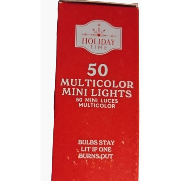 Holiday Time Multicolor Lights indoor Outdoor 50 ct Wedding Patio Christmas 11ft - Picture 5 of 7